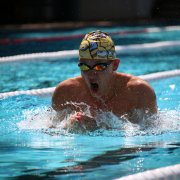 Constantin Hennig auf seiner Lieblingsstrecke 100m Brust